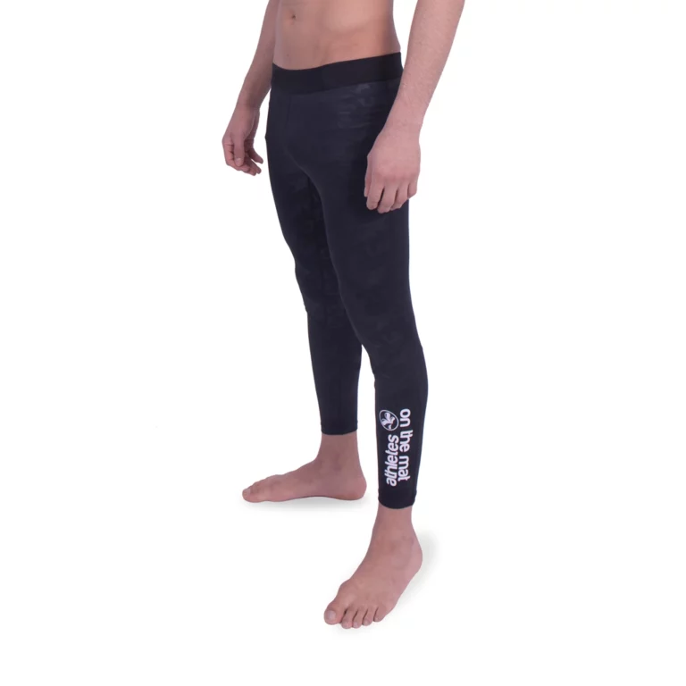 Legging noir avec impression blanche, vu de côté