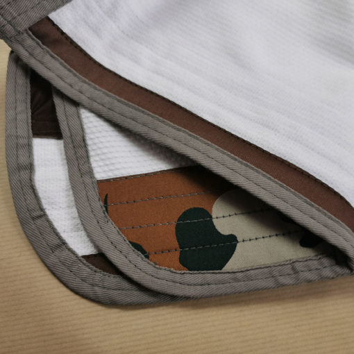 details interieur de la veste du kimono de JJB Camo