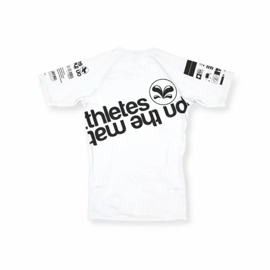 Rashguard de Grappling et JJB, ceinture Blanche de dos