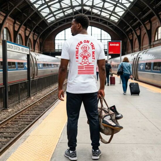 Tee-shirt Flag porté par. une personne de dos