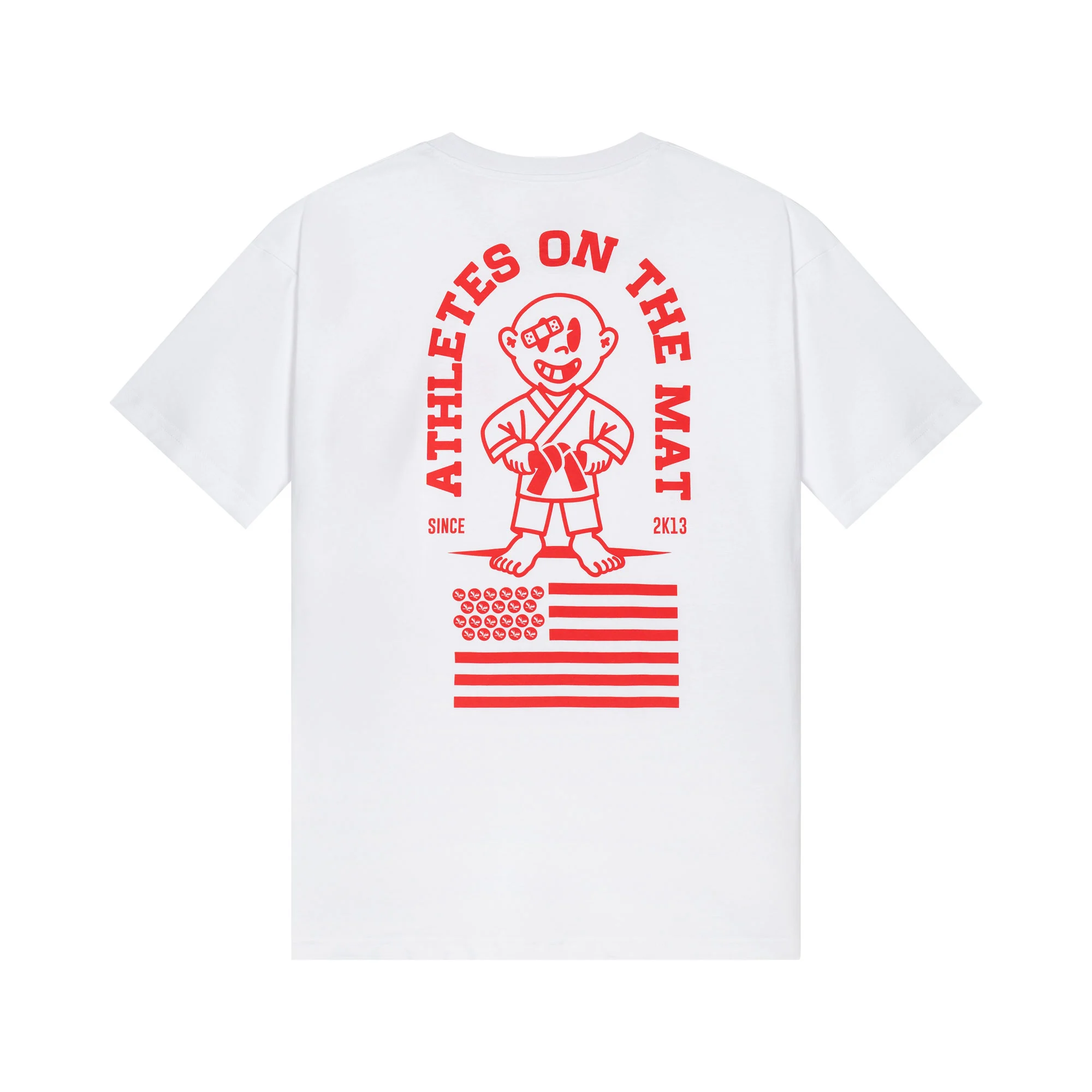 T-shirt col rond, Flag, blanc de dos