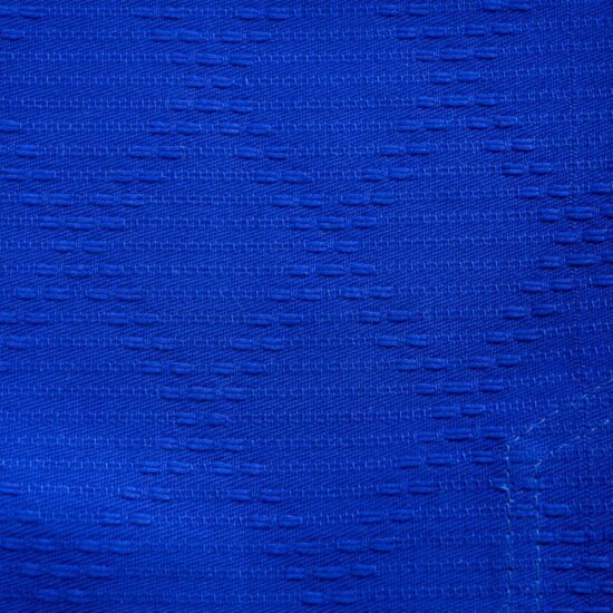 Close-up of the 550 GSM weave on the blue Shohei gi